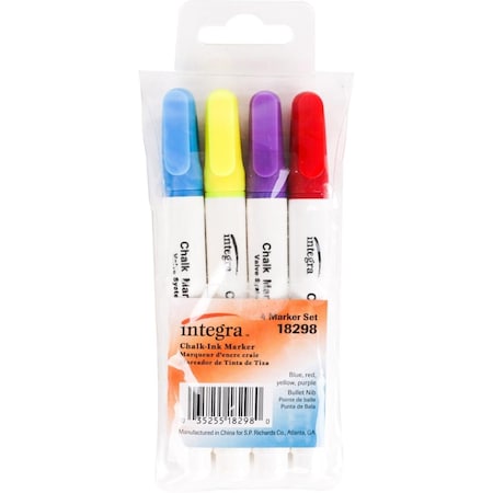 Easy-To-Organize Chalk Ink Marker, Assorted Color, 4PK EA3737305
